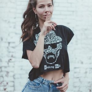 Breaking Bad Heisenberg Crop Top Tee Women's 3XL